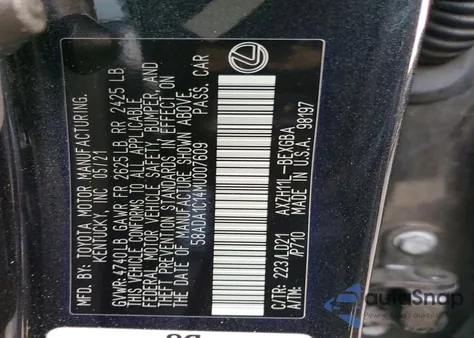 2021 Lexus Es 300H из США, поврежденный, VIN 58ADA1C14MU007609